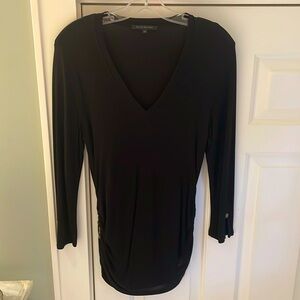 Gorgeous David Meister with side ruching  and brass studs